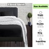 Black bed sheets double Microfibre fitted sheet Deep Pocket 12