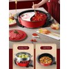 Electric Griddle Skillet Shabu Shabu Hot Pot Nonstick Cooking Frying