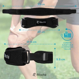 Riloché® Rodillera deportiva ajustable. Rodillera con soporte de rotula. Rodilleras voleibol, corredores, futbol, rodilleras crossfit. Rodillera elastica neopreno. Knee sleeves. Knee pads. Knee brace