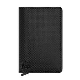 Color Pop® Card Holder (6) Anti FID - Metal + PVC Cover Silver - Credit Card Protector - 9.7 x 6 cm, black, Metal case for multiple cards