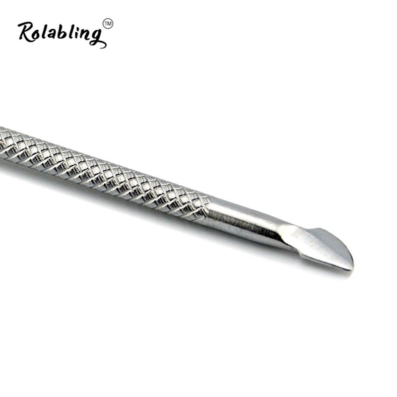 Rolabling Nail Cuticle Pusher and Spoon Cleaner Professional Stainless Steel