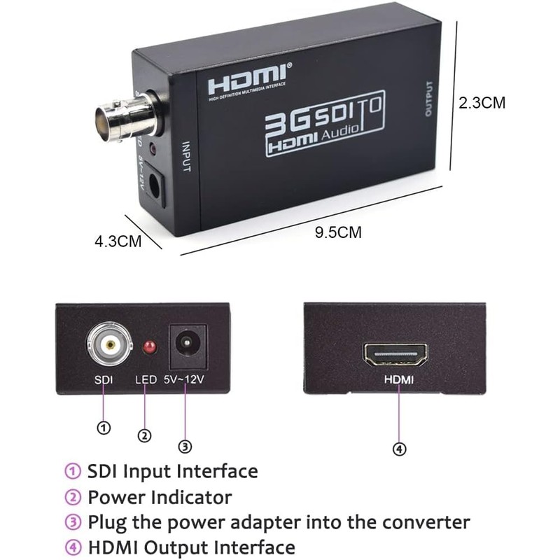 HDMI Converter Adapter - Mini 3G SDI to HDMI for
