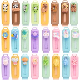 24 Pcs Cute Retractable Eraser for Pencils Cute School Supplies Kawaii Erasers for Kids Fun Cartoon Erasers Back to School Supplies Kid Party Favors Gift (Style 2)