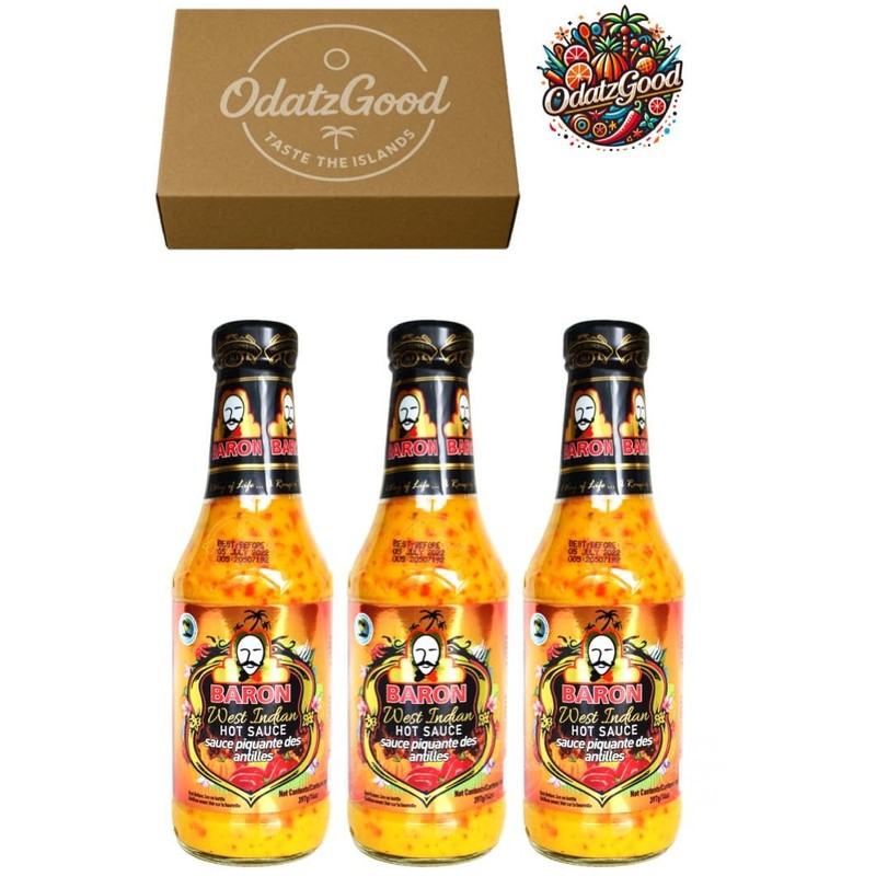 Baron West Indian Hot Sauce 14oz (397g) 3-Pack – Product