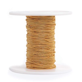 Cheriswelry 10m Gold Twist Curb Chain Stainless Steel Chain 1.2mm Soldered Cable Chain for Jewellery Necklace Bracelet Making Women Men