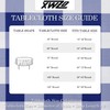 XWZO Checkered 60 Inch Round Tablecloth - Waterproof and Dustproof