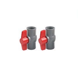 40mm PVC Ball Valve for Poly Tanks with Female Threads | Easy Operation | Applies to Various Fluid Controls | Safety PVC Ball Valves Φ40mm 2pcs