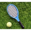 Blue and Green Miniature Tennis Racket Set, 1/12 Scale Accessories,