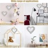 Rattan Hearts Wall Hanging Decoration, Heart Shape Wicker Wreath Ornament