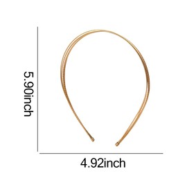 Multi Layers Metal Headband Thin Gold Layered Hairband for Women Girls Minimalism Headbands for Long Short Hair Accessories for Yoga Sports