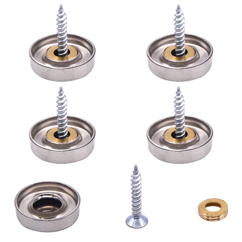 YXQ Mirror Screws Decorative Caps Cover Nails Brushed Stainless Steel