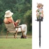 Solar Garden Light Bunny Statue Plastic IP65 Waterproof All Weather