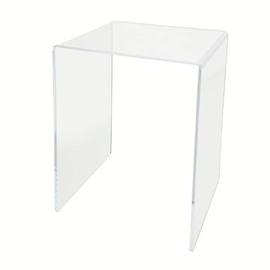 Marketing Holders Clear Acrylic Riser Display Stand 8.5 Inch Wide x 8 Inch Deep Tall Merchandise Showcase One Piece Bench Retail Stores and Boutiques Throne Counter Tabletop Platform