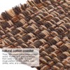 Set of 10 Fabric Drink Coasters, Handcrafted Cotton Woven Coasters