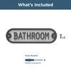Franklin Brass Derby Bathroom Door Sign Metal Interior Door Plaque