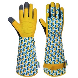 Women Gardening Gloves for Yard Work,MSUPSAV Thorn Proof Garden Gloves for Digging Planting Weeding (Medium, Tuilp)