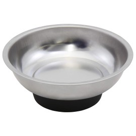 McPower Magnetic Tray MS-80 | Diameter 76 mm | Rubberised Base | Magnetic Bowl for Screws, Bits, Small Parts | Workshop Accessories for Repair and Assembly