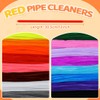 Tiehuoxia 200 PCS Pipe Cleaners Craft, Red Chenille Stems for