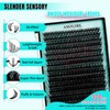 Lash Clusters 320pcs Multipack, 80D Mixed Tray DIY Eyelash Extension