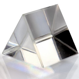 Eisco - Equilateral Glass Prism, 25mm - Polished Faces with Beveled Edges - Ideal for Basic Refraction & Dispersion Experiments, Physics Education & Classroom Demonstrations