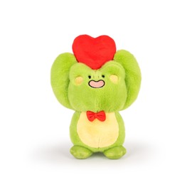 Wanwu World Frog Plush Frog Stuffed Animal Cute Green Stuffed Frog Plush Toy with Love Heart Gifts for Kids Boys Birthday Christmas Valentine's Day Gifts 8 Inches