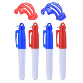 KGDUYC Pack of 2 Golf Ball Markers Golf Ball Line Drawing Marking, Golf Ball Alignment Tool Liner Ball Marker, Golf Ball Liner Marker with 4 Golf Ball Marker Pens - Hollow Style