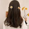 12 Pinzas Coloridas Para El Pelo Con Forma De Margarita