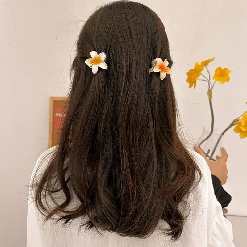 12 Pinzas Coloridas Para El Pelo Con Forma De Margarita