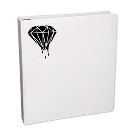 Bargain Max Decals Dripping Diamond Silhouette Decal Notebook Car Laptop 5.5" (Black)