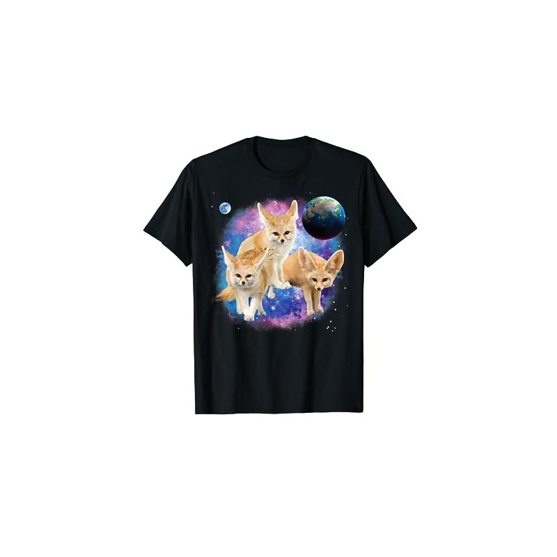 Funny Fennec Foxes in the Galaxy Fennec Fox T-Shirt