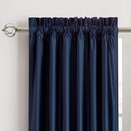 PRIMROSE Navy Blue Curtains 96 inch for Living Room Velvet Blackout Rod Pocket Window Drapes Treatment Semi Room Darkening Decorative Curtains for Bedroom Set of 2 Panels