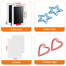 Kemowi 3 Pack Baby Handprint and Footprint Kit, Dog Paw Print Kit Pet, Clean Touch Ink Pads for Dogs&Cats, 3 Mess-Free Print Pads, 6 Imprint Cards, 4 Photo Clips, Safe Pet Memorial Gifts