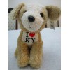 TORKIA POODLE MIX DOG WHITE AND BROWN I LOVE NY