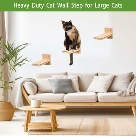 3 Pack Heavy Duty Cats Wall Steps, Cat Stairs for Wall Cat Climbing Shelves Cat Shelf Stairs for Wall Mounted for Large Cats Indoor