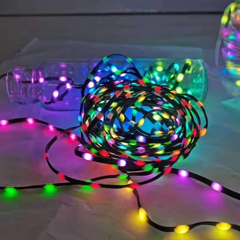 paulzhang DC12V WS2811/WS2812 Pebble Pixel Lights String Seed Pixel Roll