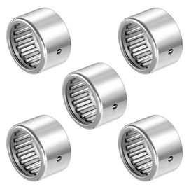 METALLIXITY SCE108 Needle Roller Bearings 5/8" ID x 13/16" OD x 1/2" Height 5 Packs, Chromium Steel Open End Thrust Bearing - for Industrial Machinery and Equipment