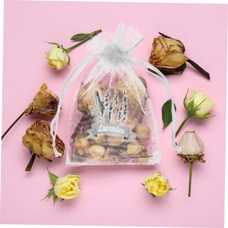 ABOOFAN 10PCS Light Drawstring Sachet Bags Empty Organza Bags for
