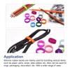 MECCANIXITY Silicone Rubber Bands Rings Non-slip 1" White for Wrapping