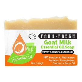 O My! Goat Milk Essential Oil Soap Bar | Made with Farm-Fresh Goat Milk | 100% Pure Essential Oils | Free of Parabens | Handcrafted in USA