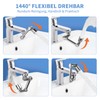 Figarge Bathroom Tap Attachment Rotating Tap Attachment Extension 1440 Swivel