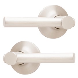 Honeywell Safes & Door Locks Interior Door Handle – Lever Door Handle with Reversible Design, Satin Nickel, Passage Function, Easy-to-Install Door Handles for Home & Office - 8108626