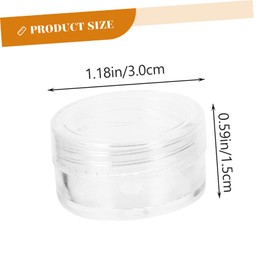 OHPHCALL 50pcs Compact Refillable Small Transparent Jars with Shape Lid for Travel Storage for Creams Ointments and Cosmetics and Easy to Clean Containers