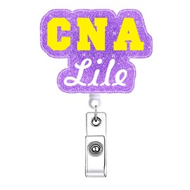 Funny CNA Life Badge Reel Retractable for Nurse Cute CNA Gifts for Women Nursing Medical Badge Holder with Alligator Clip Fun Healthcare RN LPN CNA Badge Clip ID Card CNA Accessories for Work