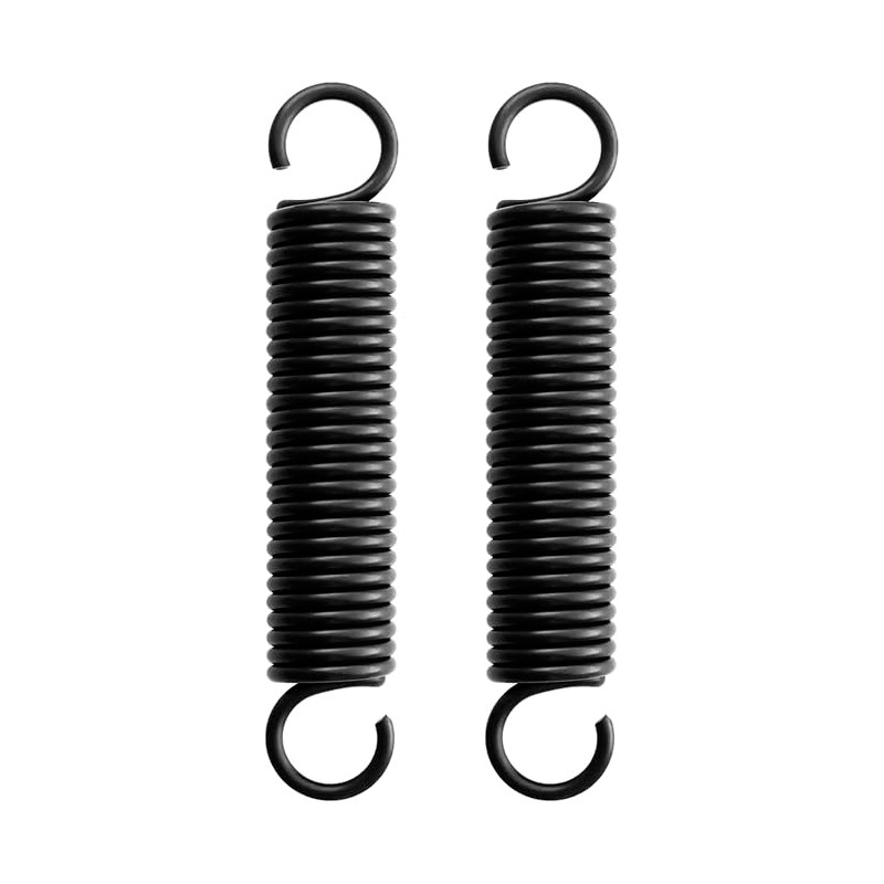 2 x 100mm Steel Extension Springs, Spring Diameter 18mm, Wire