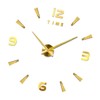 DIY Wall Clock Frameless Silent Modern 3D Mirror Wall Sticker