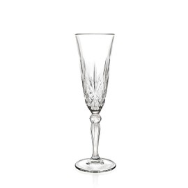 Barski Toasting Flute Glass -Champagne - Flutes - Set of 6 Flute Crystal Glasses - Wedding Toasting Flutes - Designed - 5.4 oz Made in Europe