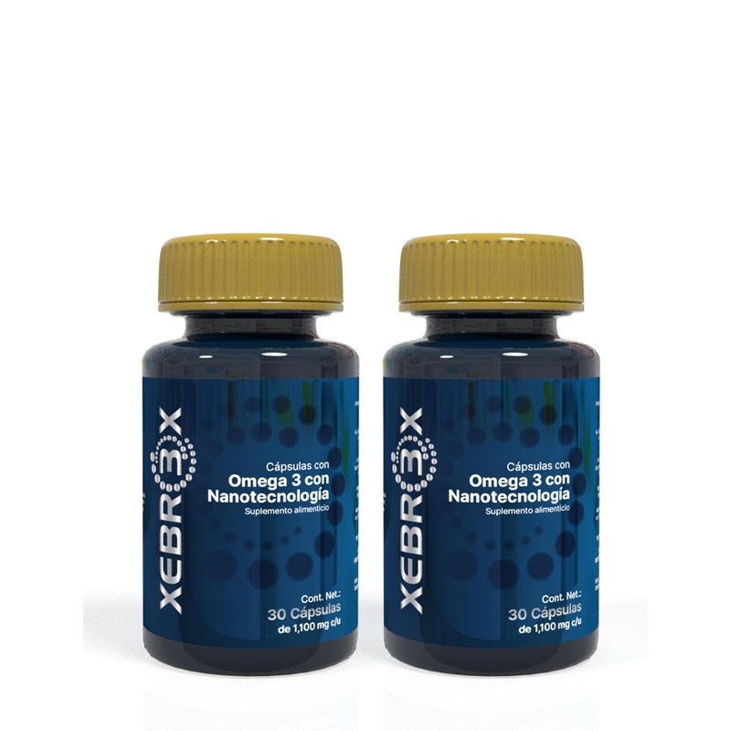 XEBREX Omega 3 con Nanotecnología DUOPACK Aceite de Pescado EPA