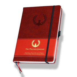 The Phoenix Journal - Best Daily Goal Planner, Organizer, & Calendar for Goal Setting, Gratitude, Happiness, & Productivity - Vision Board & Habit Tracking - 12 Weeks, Undated, Hardcover (Classic)