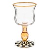 MACKENZIE-CHILDS Stemmed Wine Glass, Decorative Wine Glassware, 16 Ounces, Black-and-White