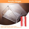 uxcell 10Pcs Acrylic Hinges, 45x35mm Self-Adhesive Clear Hinge Transparent Continuous